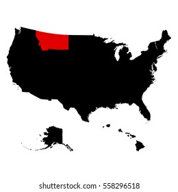 map of the U.S. state of Montana 