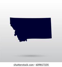 Map of the U.S. state of Montana.