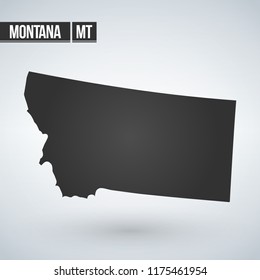 Map of the U.S. state of Montana on a white background
