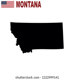 Map of the U.S. state of Montana on a white background