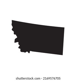 Map of the us state of Montana. Vector image