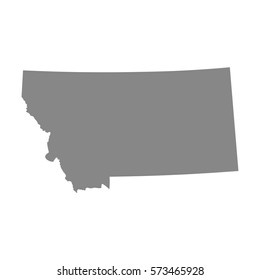 map of the U.S. state of Montana , vector  