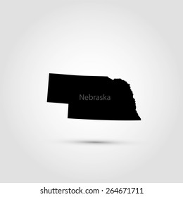 Map of the U.S. state of Nebraska 