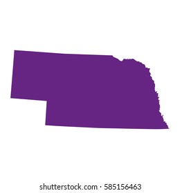 map of the U.S. state of Nebraska 