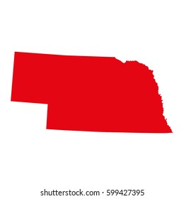 map of the U.S. state of Nebraska 