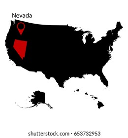 map of the U.S. state of Nevada 