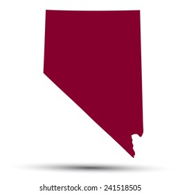 Map of the U.S. state of Nevada on a white background 