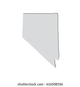 Map of the U.S. state of Nevada on a white background