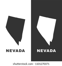 Map of the U.S. state of Nevada. Vector stock illustration.