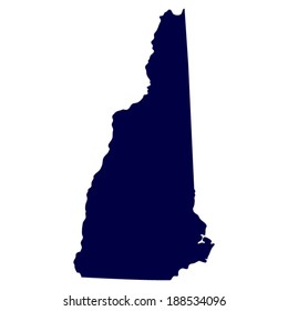 map of the U.S. state of New Hampshire 