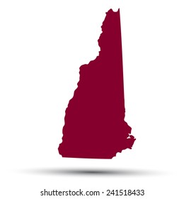 Map of the U.S. state of New Hampshire on a white background