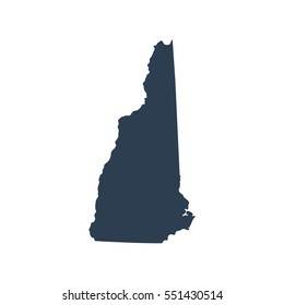 map of the U.S. state of New Hampshire