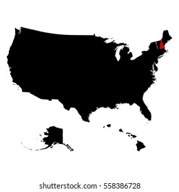 map of the U.S. state of New Hampshire. vector 