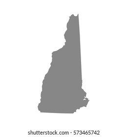 map of the U.S. state of New Hampshire , vector  