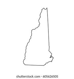 map of the U.S. state of New Hampshire