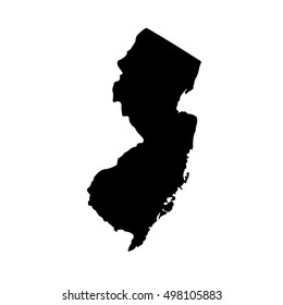 Map of the U.S. state of New Jersey on a white background