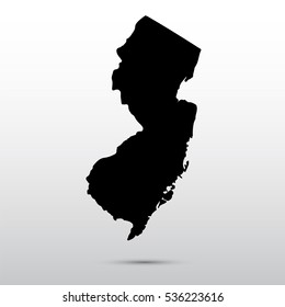 Map of the U.S. state of New Jersey
