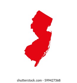 map of the U.S. state of New Jersey 