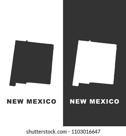 Map of the U.S. state of New Mexico on white background. Vector stock illustration.