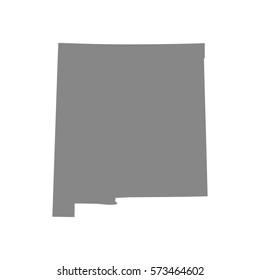 Map Of The U.S. State Of New Mexico, Vector  