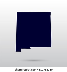 Map of the U.S. state of New Mexico.