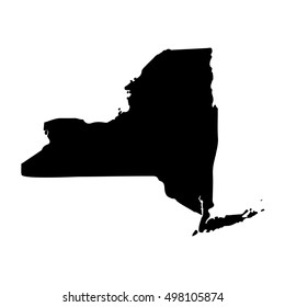 Map of the U.S. state of New York on a white background