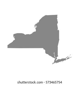 map of the U.S. state of New York, vector  