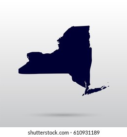 Map of the U.S. state of New York.