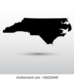 Map of the U.S. state of North Carolina