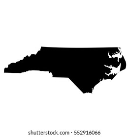 map of the U.S. state of North Carolina 