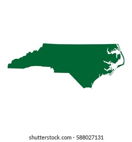 map of the U.S. state of North Carolina vector