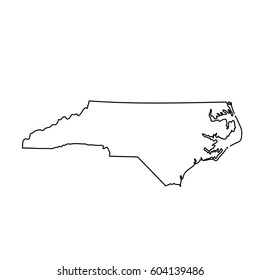 map of the U.S. state North Carolina