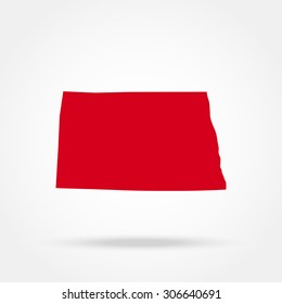 map of the U.S. state of North Dakota