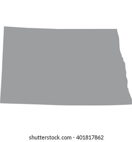 map of the U.S. state of North Dakota 