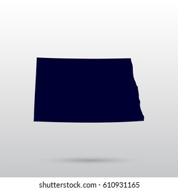 Map of the U.S. state of North Dakota