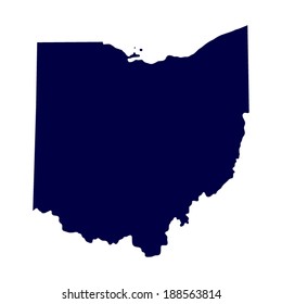 map of the U.S. state of Ohio 