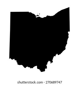 map of the U.S. state of Ohio 