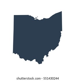 map of the U.S. state of Ohio 