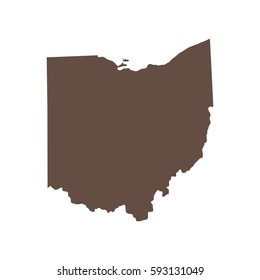 map of the U.S. state of Ohio 