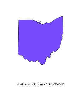 Map of the U.S. state of Ohio on a white background