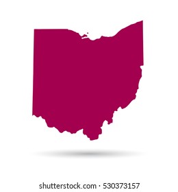 Map of the U.S. state of Ohio on a white background