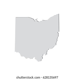 Map of the U.S. state of Ohio on a white background.