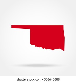 map of the U.S. state of Oklahoma 