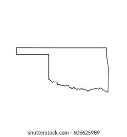 map of the U.S. state of Oklahoma 