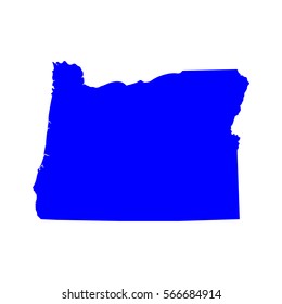 map of the U.S. state of Oregon , vector  