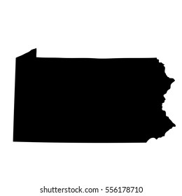 map of the U.S. state of Pennsylvania 