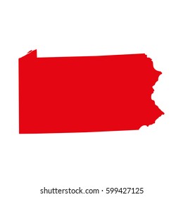 map of the U.S. state of Pennsylvania 