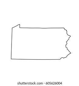 map of the U.S. state of Pennsylvania 