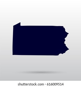 Map of the U.S. state of Pennsylvania 