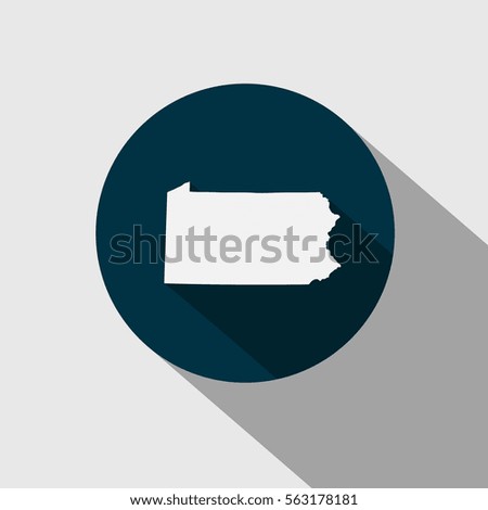 map of the U.S. state of Pennsylvania 